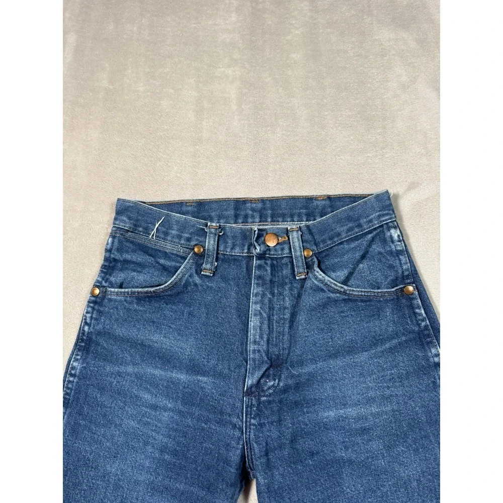 Vintage 80s Wrangler 13mwz Cowboy Cut Jeans Size 26x32 Blue Western MADE IN USA
